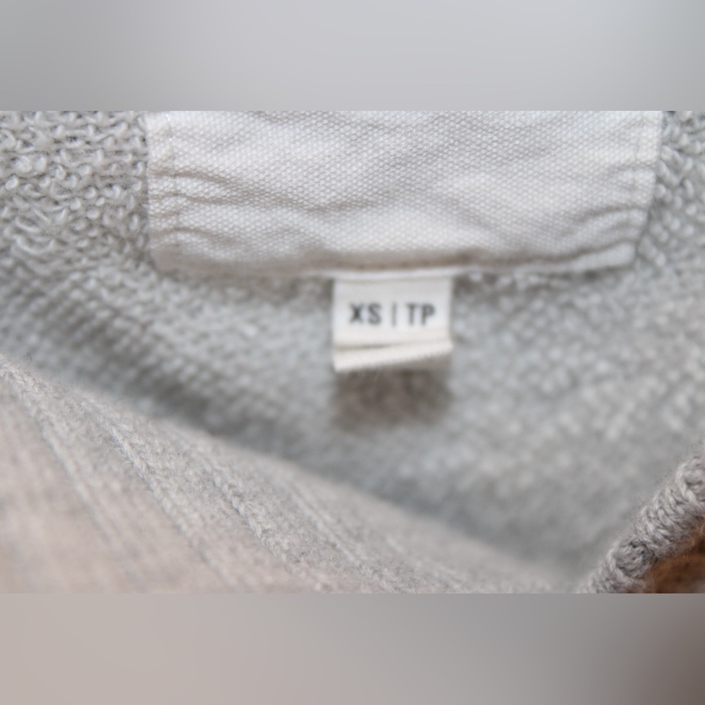 Aerie Down‑To‑Earth Henley Hoodie Oversized Gray Sweatshirt — XS - Picture 11 of 13